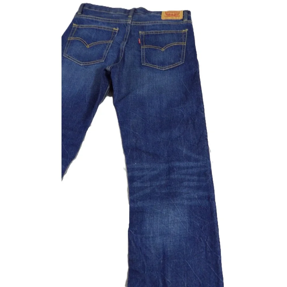 Levi's 502 Regular Taper Jeans Boys 16 Reg W28 L28 Blue Distressed Stretch Denim